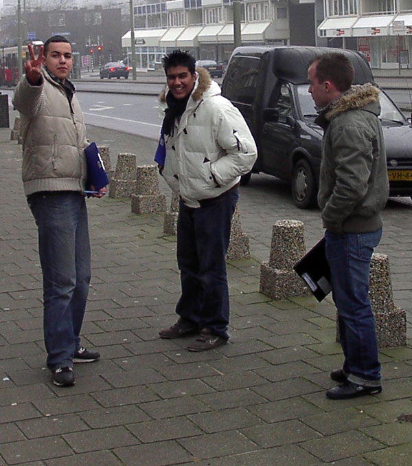 De medewerkers van Media Group bij het CWI in Scheveningen
