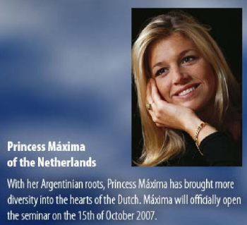 Maxima opent het Symposium op 15 oktober 2007